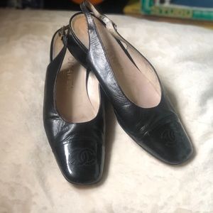 Authentic Chanel Slingbacks - black, 37.5